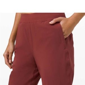 Lululemon adapted state full length joggers size 4… Red Merlot color.